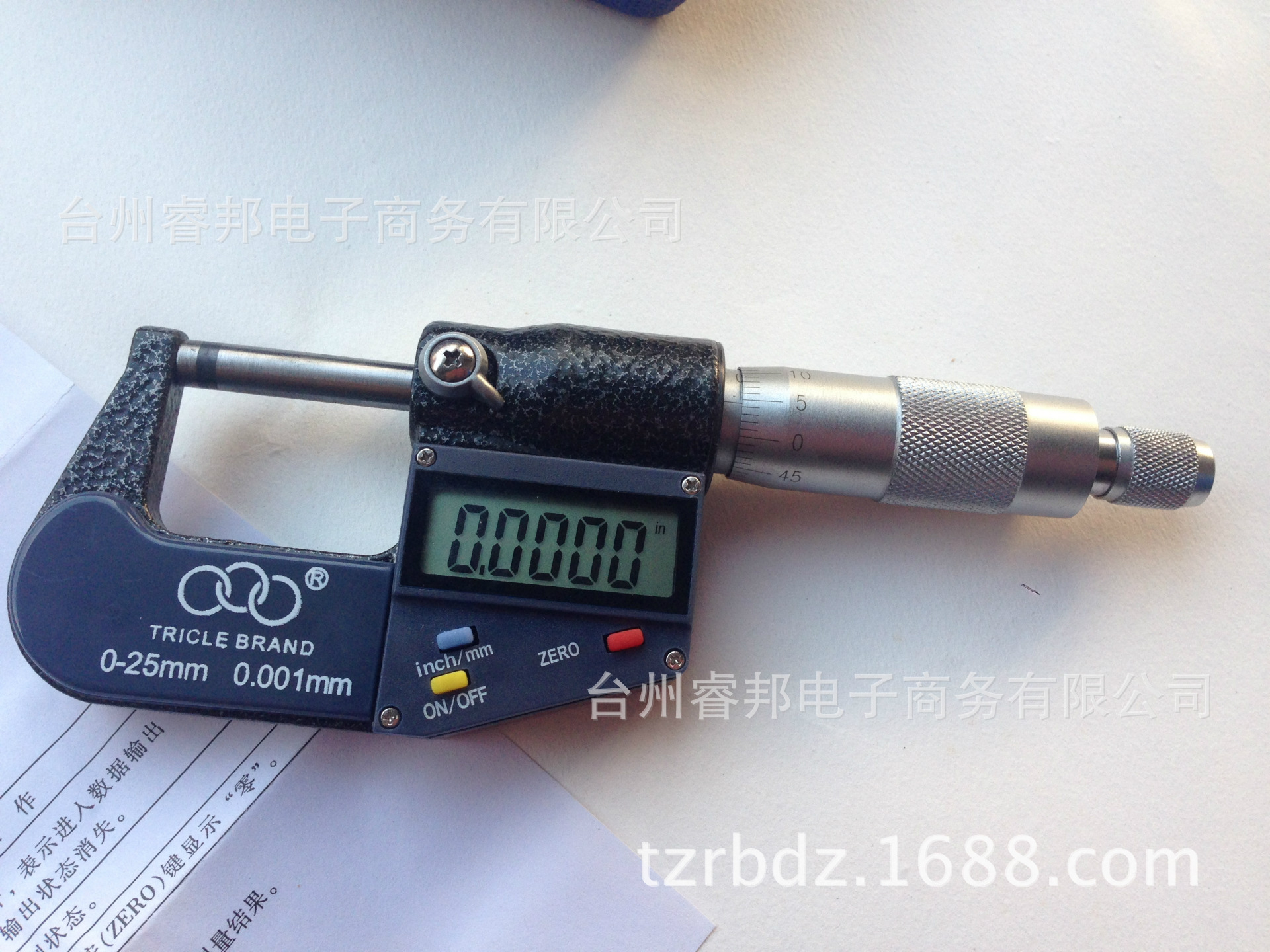 正品三圈外径千分尺0-25mm电子机械数显千分尺两用 精度0.001包邮