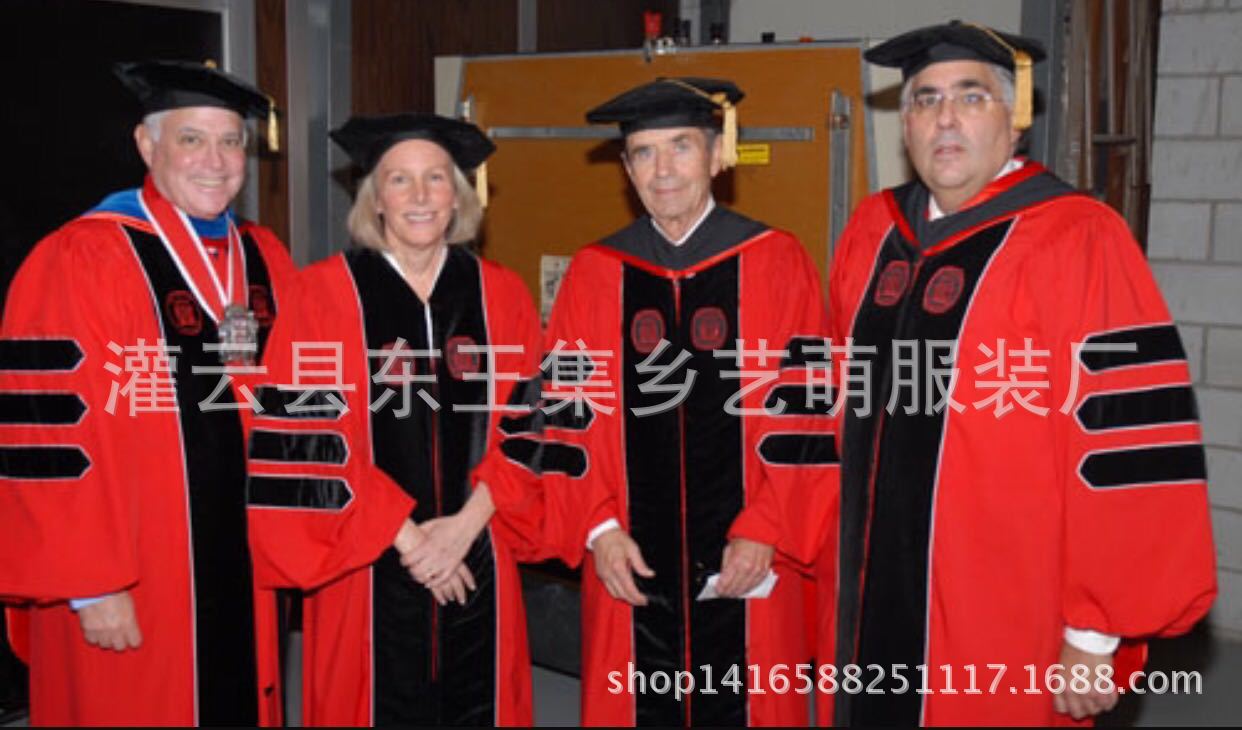 美式学士服博士服英式毕业服百褶款国外黑色博士服支持来样定.制-阿里巴巴