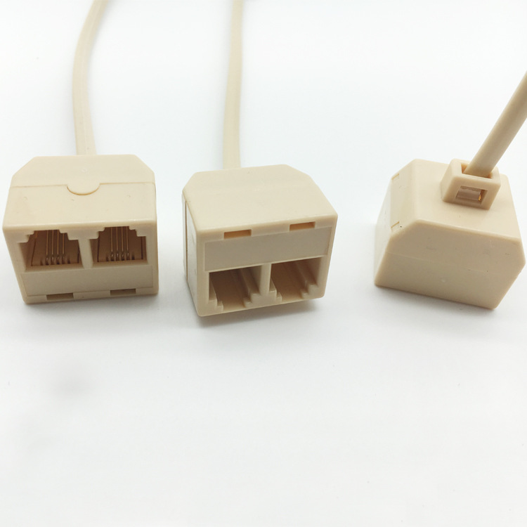 Telephone RJ11 one minute two junction box telephone adapter one Revolution two female horn split line manufacturer
