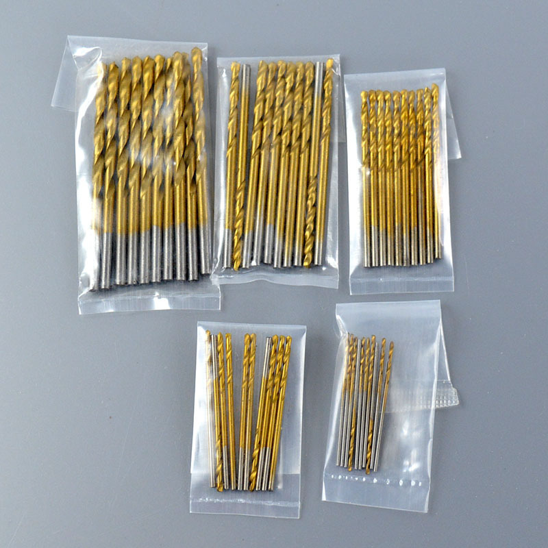 厂家批发高速钢镀钛钻氮化合金麻花钻头50pc金属木工开孔器套装