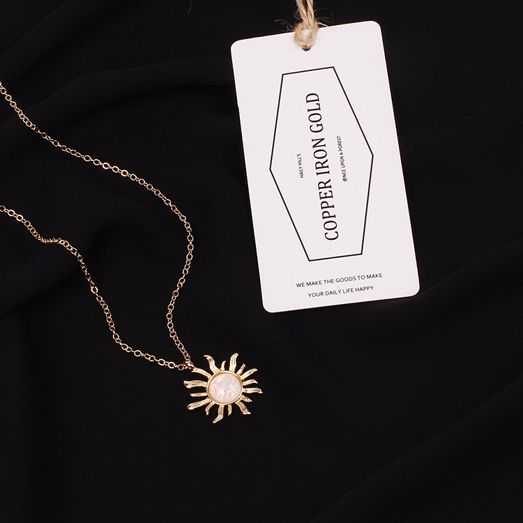 European And American Popular Ornament Sunflower Opal Choker Necklace Women's Clavicle Chain Creative Style display picture 6