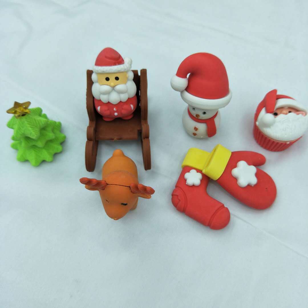 厂家定做小咕咚拉链袋装 圣诞小人帽子靴子造型套装学生奖品批发详情图2