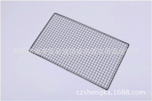 Large galvanized layered stainless steel mesh thickened corrugated mesh barbecue tool mesh grid barbecue rack, barbecue