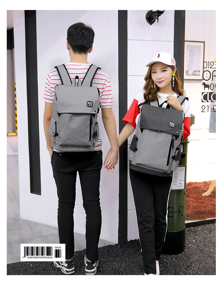 Travel backpacks, color-blocked men's backpacks, casual Korean-style college student schoolbags, usb charging computer bags in stock for wholesale undefined