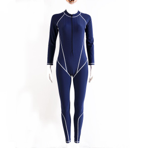 加大尺码连体长袖长裤潜水服防晒服游泳衣新款亚马逊女