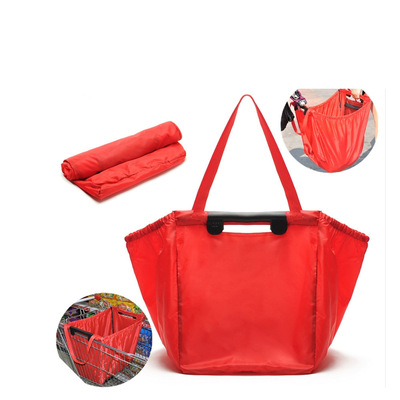 可折叠手推车超市环保购物袋 涤纶手提牛津布购物折叠袋 收纳|ms