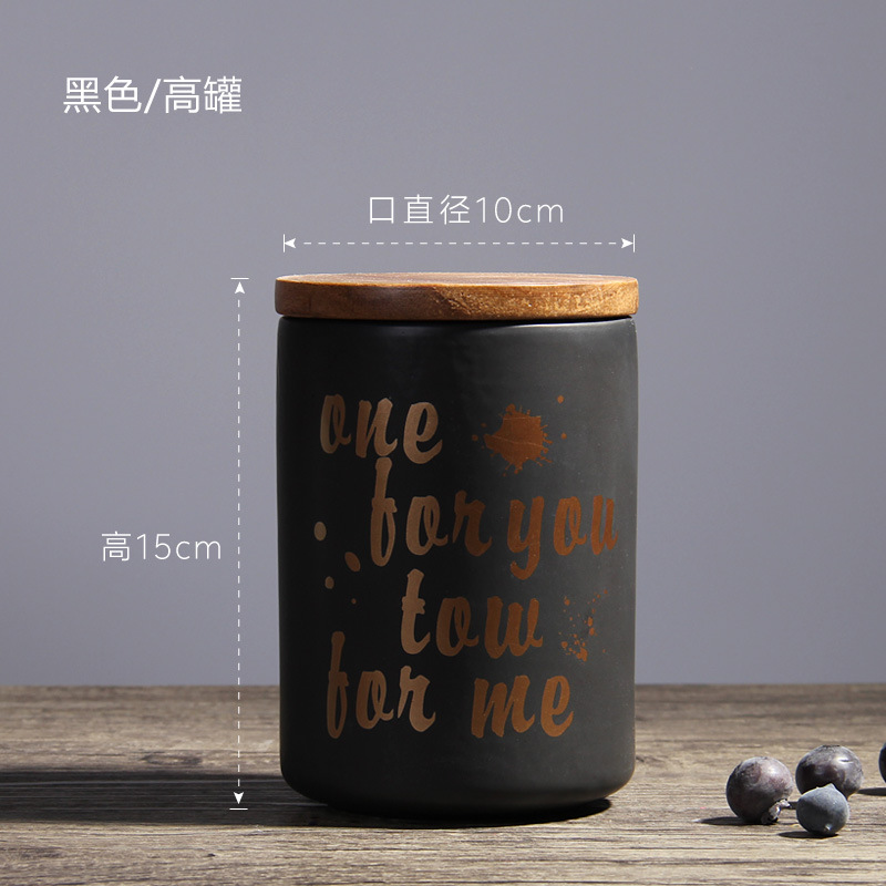 Nórdico cerámica sellada tarro de almacenamiento cocina caramelo té tarro con tapa ins decoraciones para el hogar al por mayor