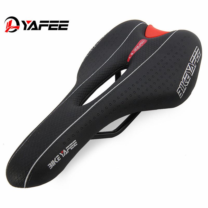 Yafee Hollow/Middle-Hole Racing Bicycle Saddle Mountain Bike Seat Shock-Absorbing Bicycle Seat