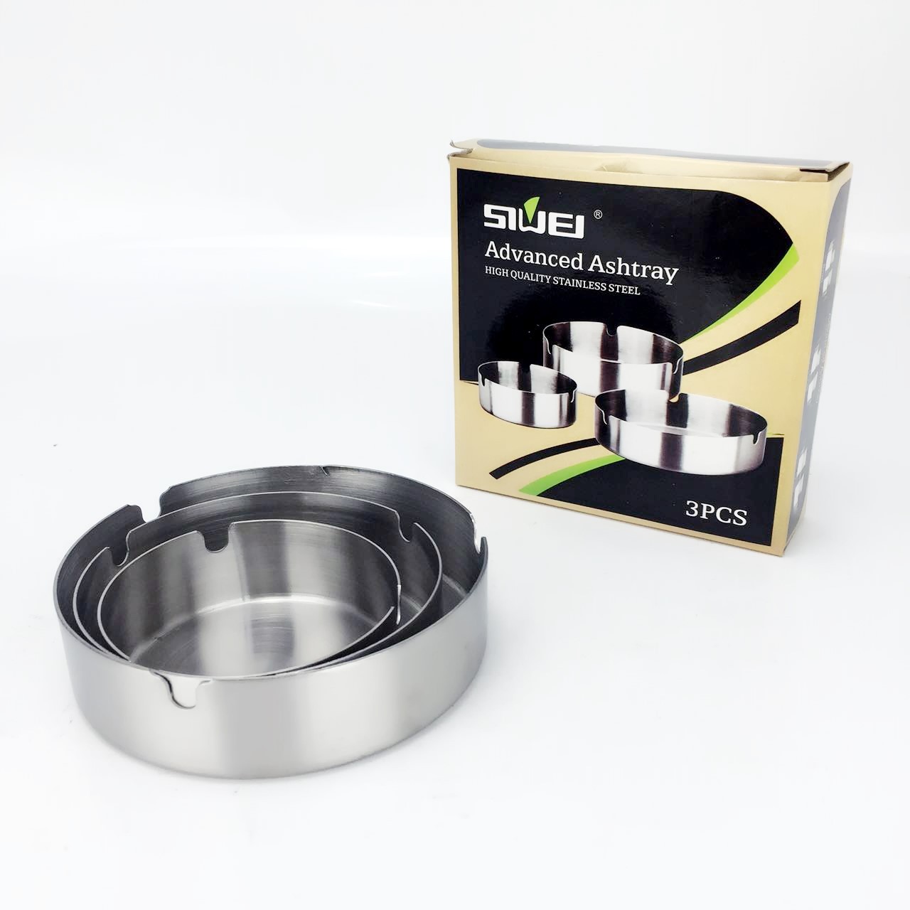 12cm不锈钢烟灰缸