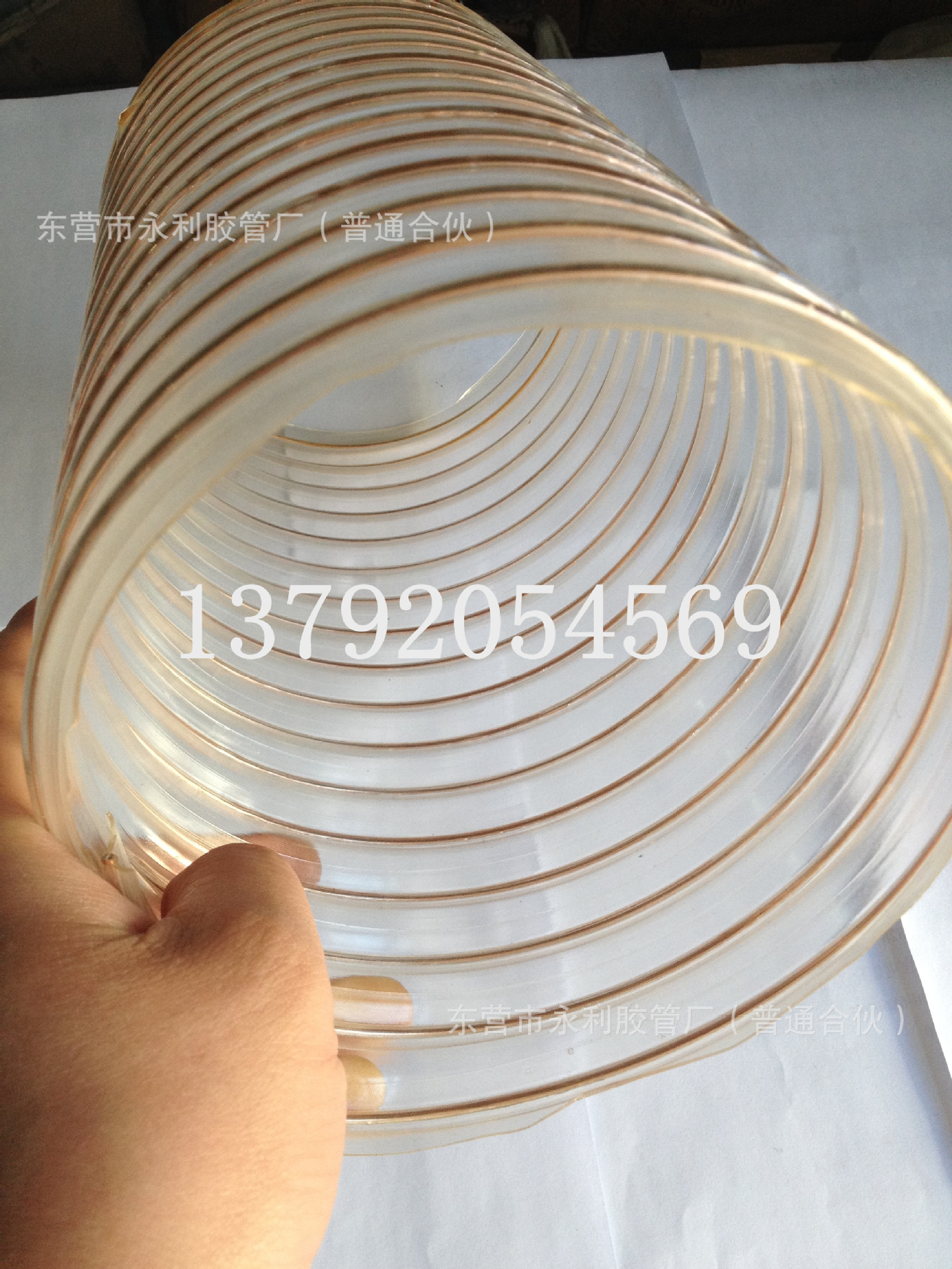 马路扫地车用吸尘软管PU透明钢丝吸尘管 耐磨防静电聚氨酯钢丝管