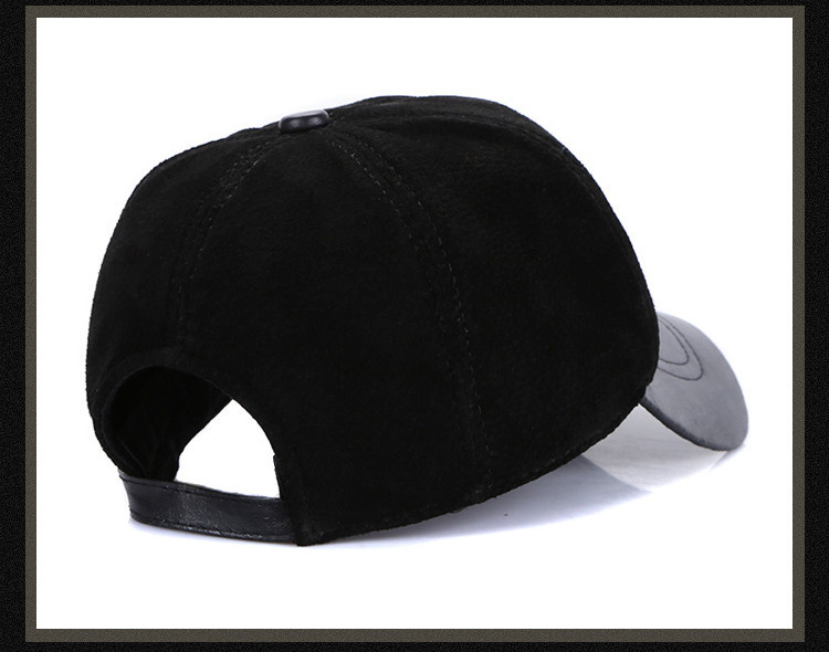 羊皮棒球帽男  (20)
