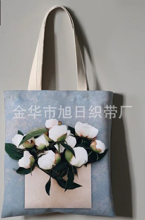 简约全棉帆布手提购物袋，折叠购物袋，环保购物袋定制