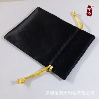 华彧 加密色丁质地礼品双针双束口布袋 可定制规格 深圳厂家