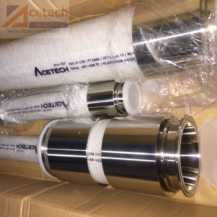 卫生级316L接头食品级铂金硫化硅胶管 高压食品级硅胶软管