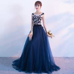 Evening dress new summer fashion elegant evening dress Princess banquet host dress woman long dress
