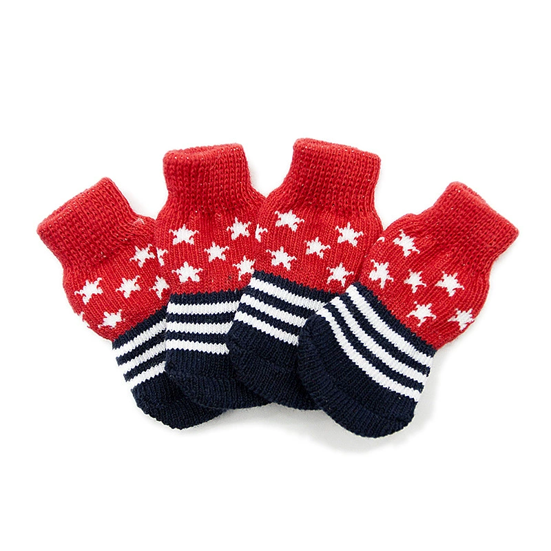 Носки для собак Носки для домашних животных Нескользящие хлопковые носки Чехол для лапки собаки Тедди Собака Пудель Товары Обувь для собак Носки Чехол PS008