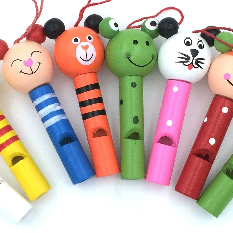 Wooden music children's toy, ecological mobile phone, backpack, creative cartoon bag decoration, whistle