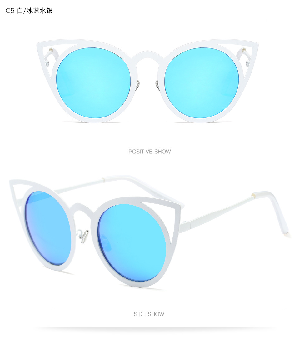 New Trend Cat Eye Colorful Sunglasses For Women Hot-saling Wholesale display picture 5