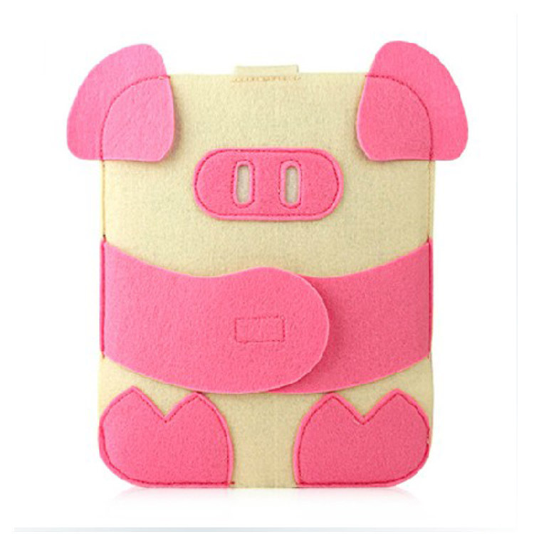 厂家供应可爱熊猫苹果笔记本电脑包 定制各大品牌毛毡保护套女