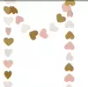 Gold pink and white 3-meter skewers (5CM heart-shaped)