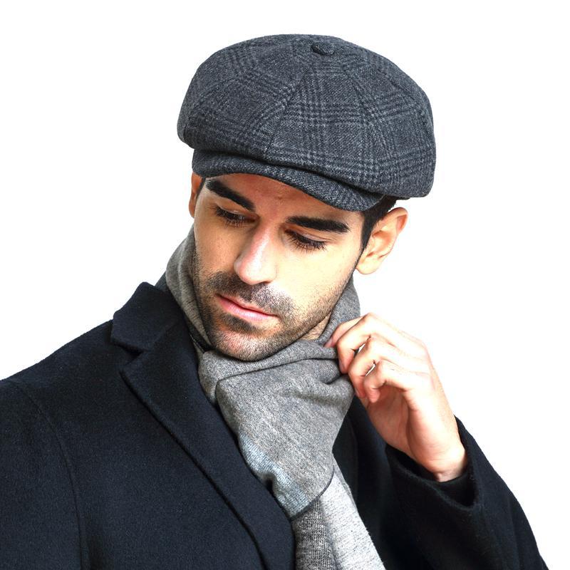 Men's Casual Solid Color Crimping Beret Hat display picture 1