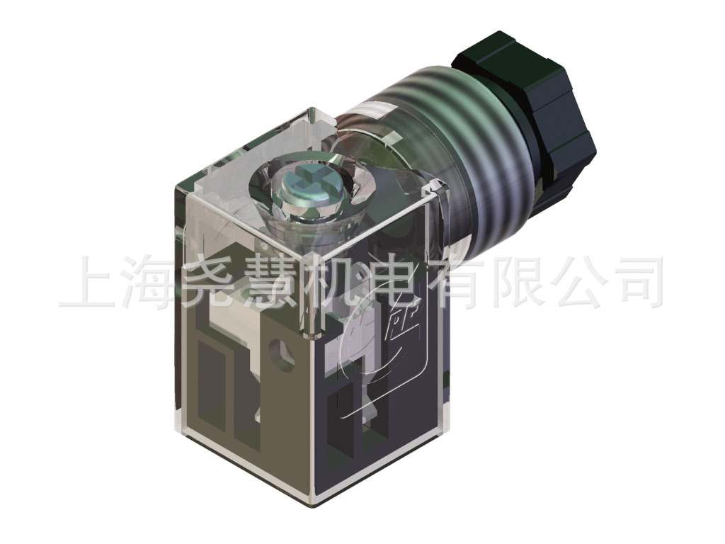 DIN43650 A型连接器 赫斯曼接头 18mm/3+gr./24V/PG9 带LED灯