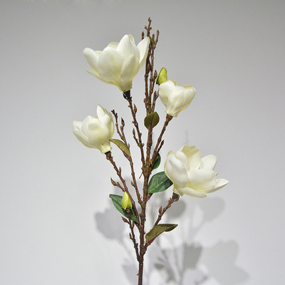 单支仿真大玉兰 插花客厅餐桌假花整体花艺摆设家居装饰品摆件