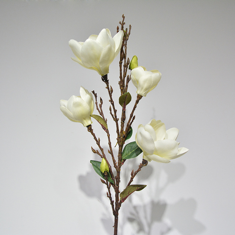 单支仿真大玉兰 插花客厅餐桌假花整体花艺摆设家居装饰品摆件