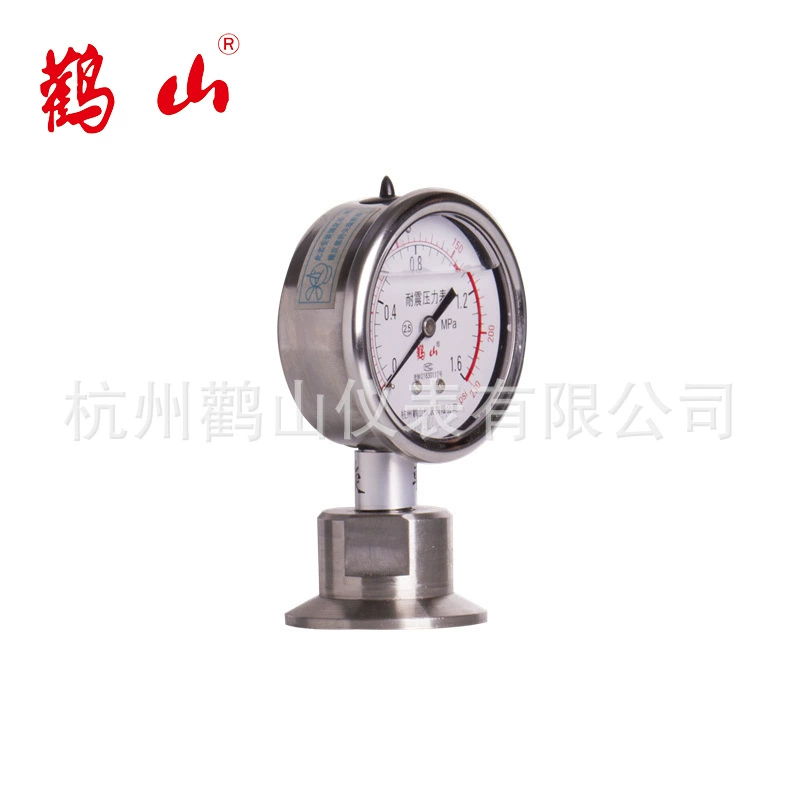 Санитарный мембранный манометр из нержавеющей стали 304, соединение патрона 38 зажимов 50,5/64, быстроразъемный манометр для пищевых продуктов