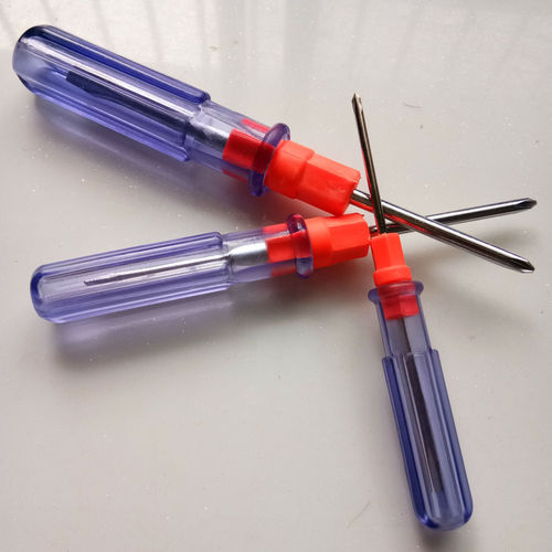 Manufacturer wholesale transparent dual-purpose screwdriver 3 inches 4 inches plum blossom screwdriver crystal transparent dual-purpose Phillips screwdriver