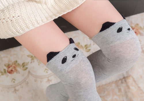 Women's Japanese half-cut socks, over-the-knee stockings, cotton socks, three-dimensional cartoon cat thick-needle cotton socks, manufacturer wholesale