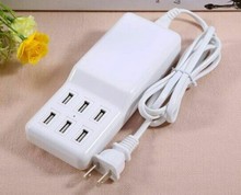 厂家直销 6口USB充电器 多口多功能快速充电器 5V 12A快充 直充
