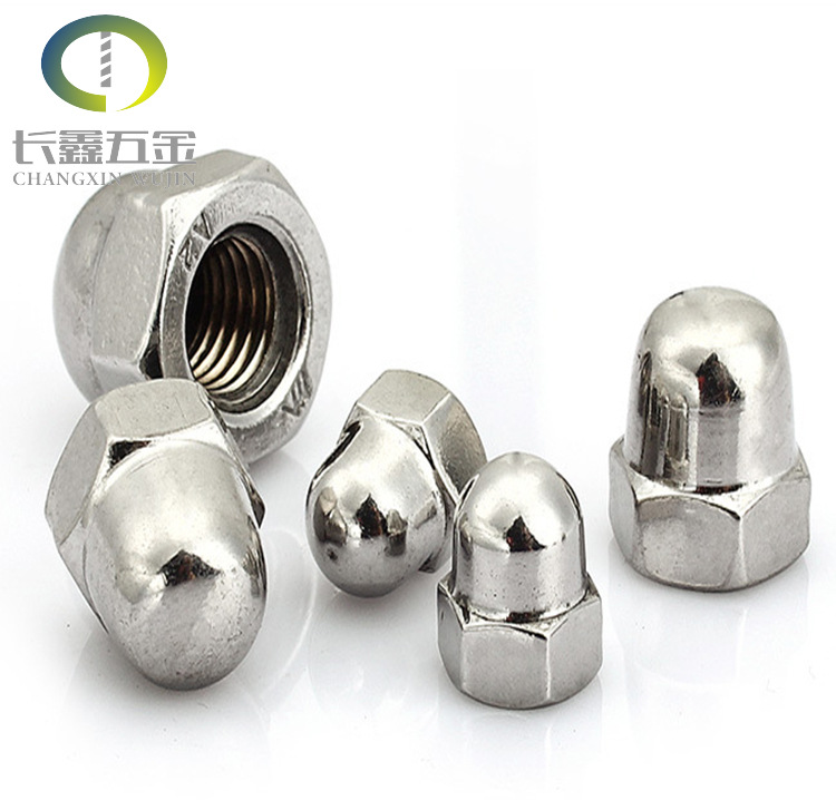 SUS304不锈钢盖型螺母GB923 盖形装饰螺帽 圆形六角螺母现货促销