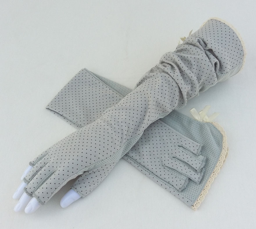 长款 半指点点纯棉 灰色 主图