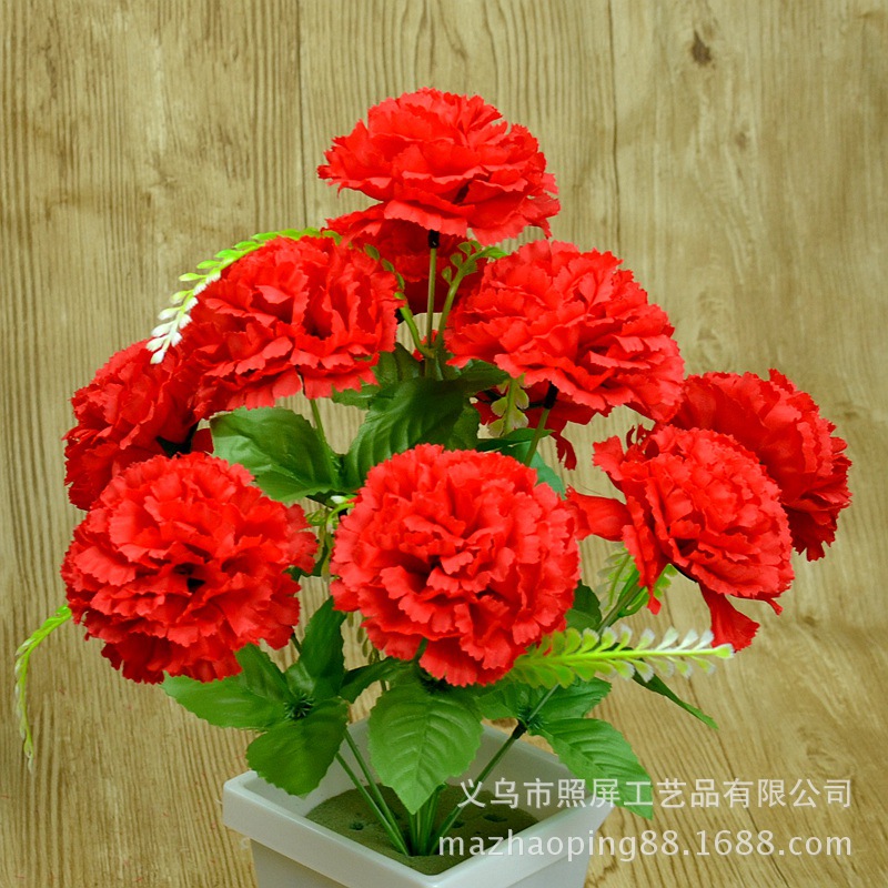 Manufactor supply Artificial Flower Artificial Flower 10 Head lilac 106 Carnation Mother's Day Bouquet of flowers