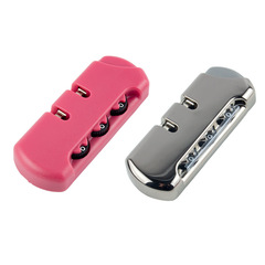 Manufacturer supplies DS-005 telescopic suitcase electroplated password lock box with zinc alloy pull tabs and plastic fixed lock