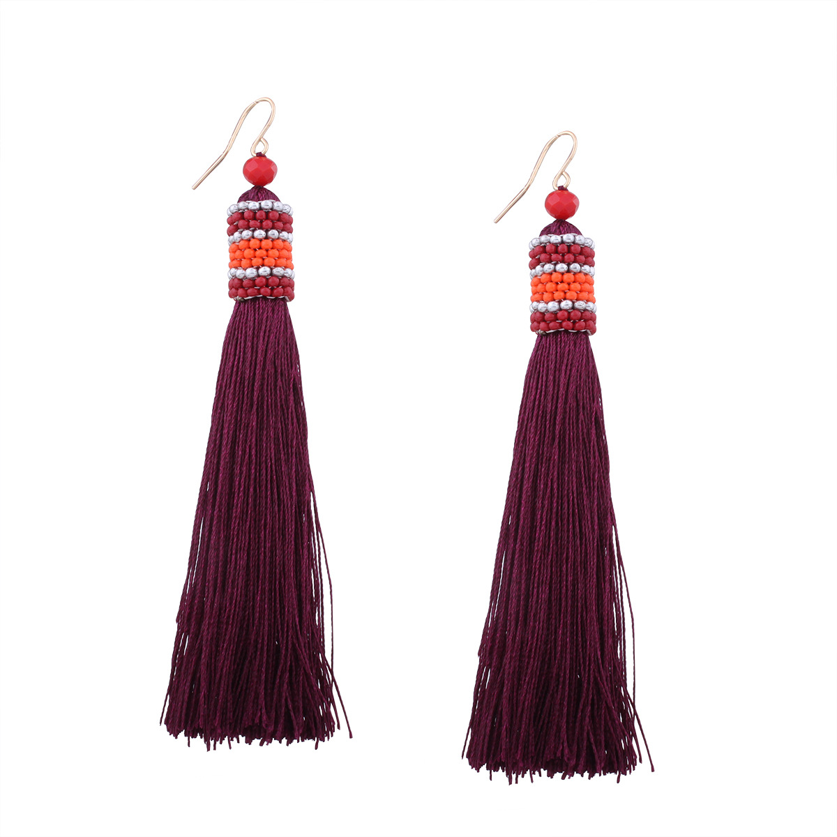 Occident and the United States alloy manual earring (Light brown)NHNMD3808-Light brown