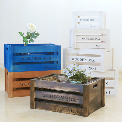 [实木储物箱桌面复古做旧木质收纳箱书籍杂物整理箱展示] 实木储物箱桌面复古做旧木质收纳箱书籍杂物整理箱展示