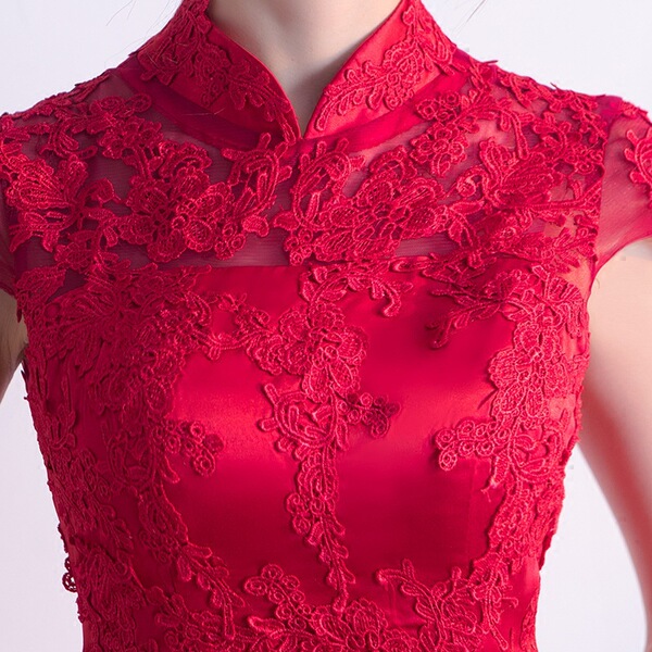 Sexy red fashionable short evening dress