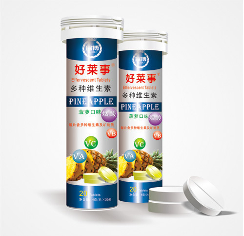 好莱事多种维生素泡腾片菠萝味 20片