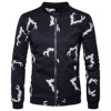 The new spring coat collar men antlers printing men jacket