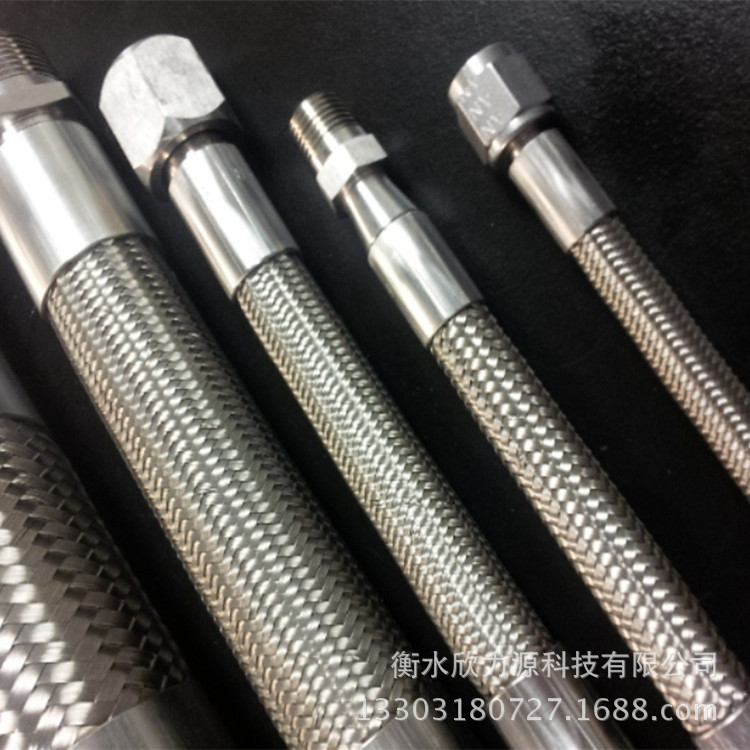 供应模温机管 灰色加棉201钢丝编织聚四氟乙烯管PTFE铁氟龙管