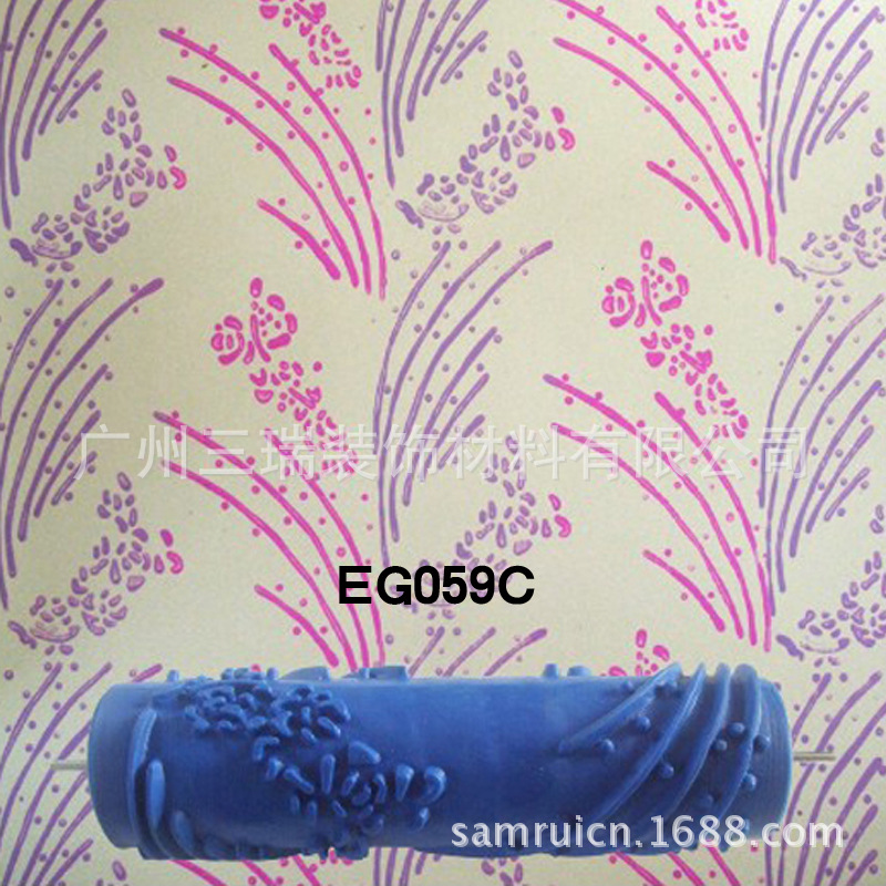 7 pulgadas rodillo de impresión herramienta arte pintura pared moleteado líquido papel pintado rodillo de impresión pintura rodillo moleteado rodillo