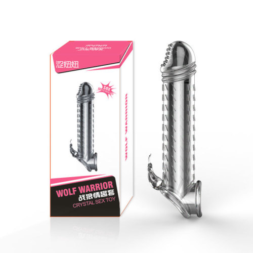 Men's wolf teeth condom penis sleeve crystal sleeve war wolf sex sleeve adult couple sex toys penis sleeve