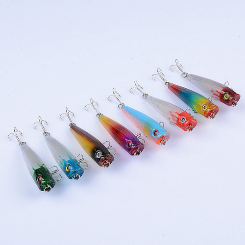 Luya bait 8 colors water surface wave lying bait 6.5cm/6.6g inner laser bionic bait fake bait plastic hard bait