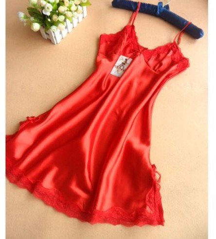 Solid Color Slip Nightdress NSFQQ78304