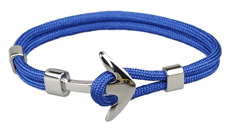 13g Weight Bracelets Classification Alloy, rope Chain Material 1 Piece Quantity Daily, Street Occasion Alloy, rope Material Anchor Pattern Men's Gender Layered Design Casual, Retro Style Casual Retro Anchor Alloy Rope Layered Men's Bracelets Men's Chain Bracelets 6