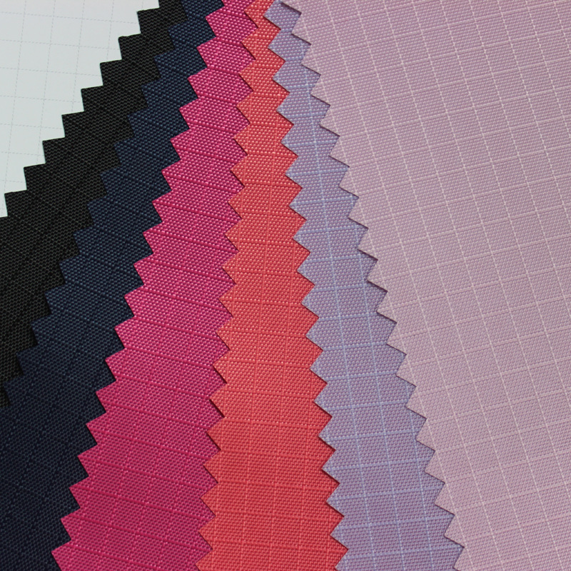 现货多色供应200D牛津布0.4cm格子牛津格子布现货 箱包收纳袋面