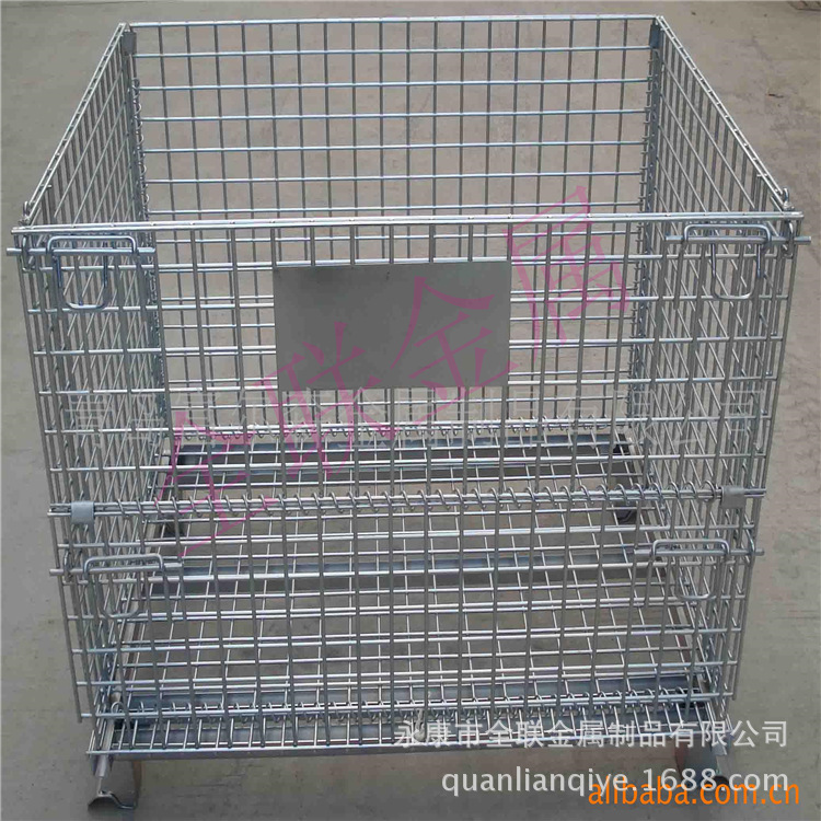 宁波仓储笼厂家专业生 产各种铁周转箱永康现货折叠笼可定 制批发