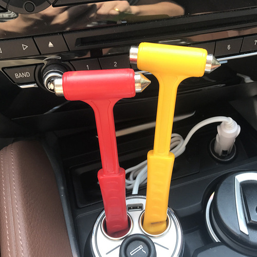 New solid hammer 3 two-in-one life-saving hammer escape emergency outdoor automotive supplies vehicle fire hammer